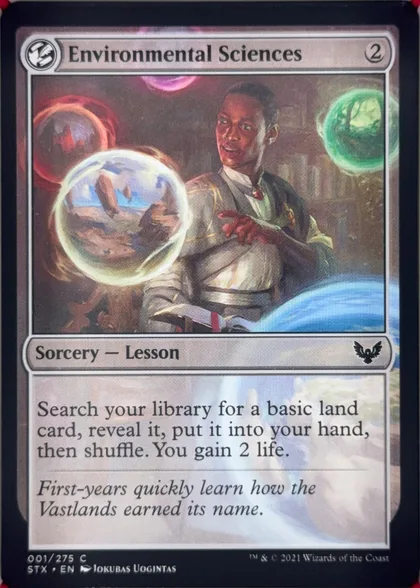 front of card