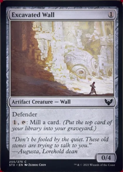 front of card