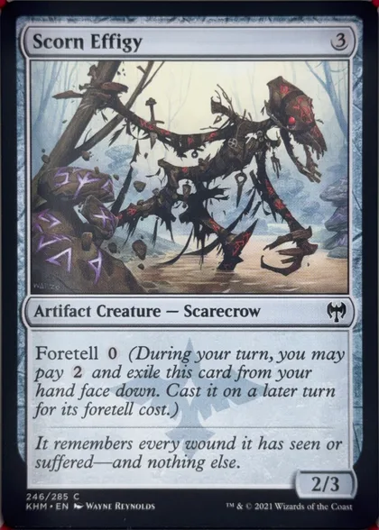 front of card