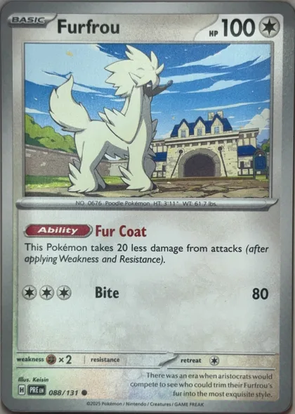 front of card
