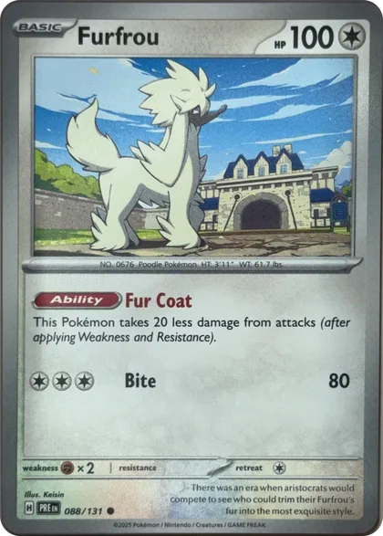 front of card
