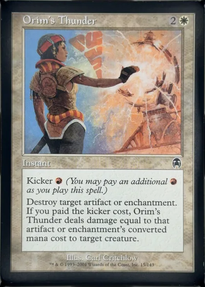 front of card