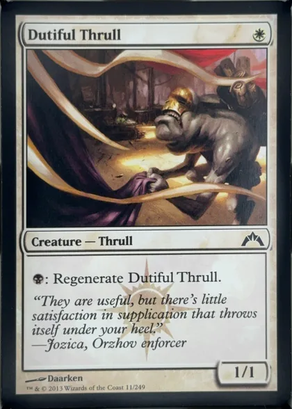 front of card