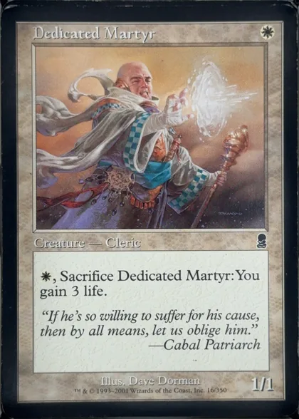 front of card