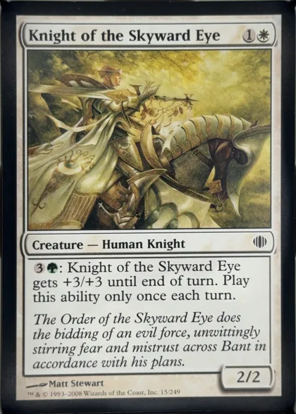 front of card