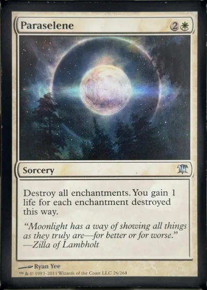 front of card