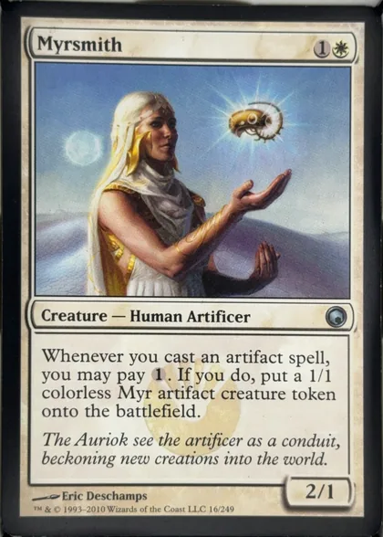 front of card