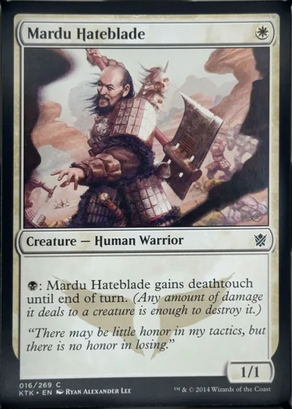 front of card