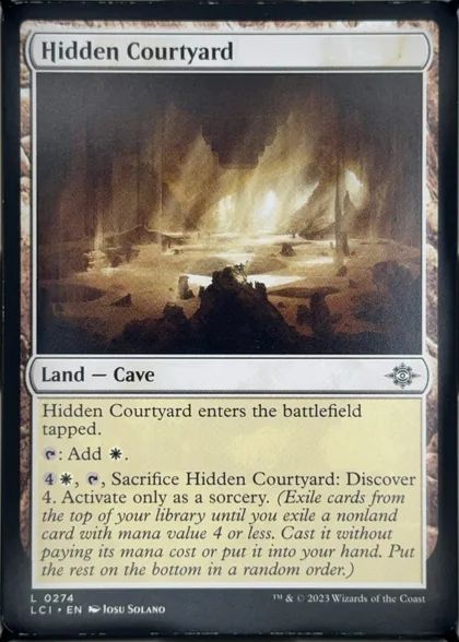 front of card