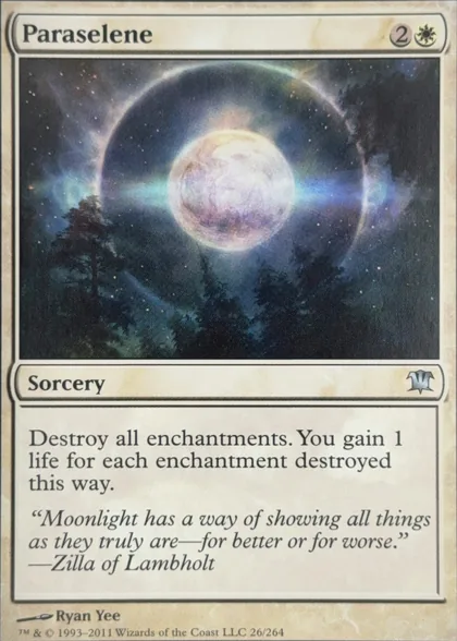 front of card