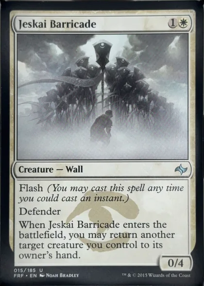 front of card