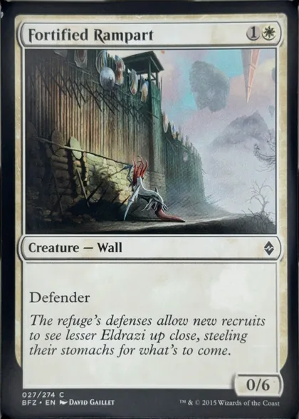 front of card