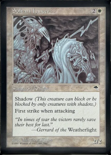 front of card