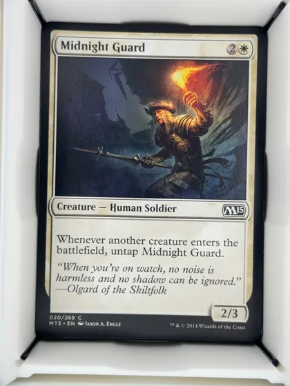 front of card