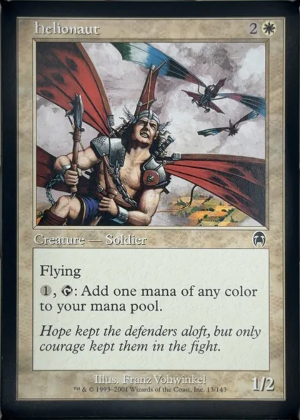 front of card