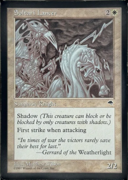 front of card