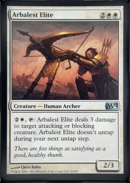 front of card