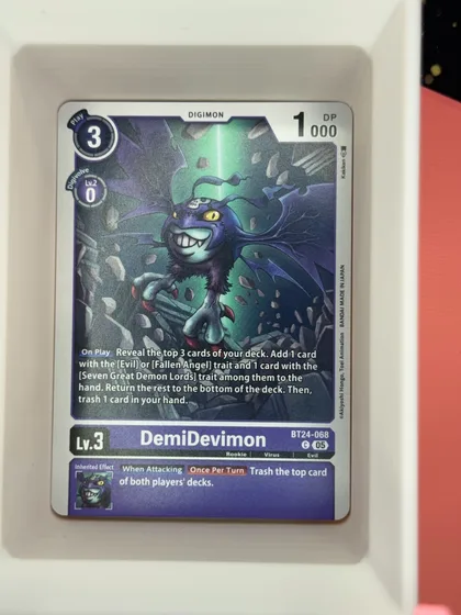 front of card