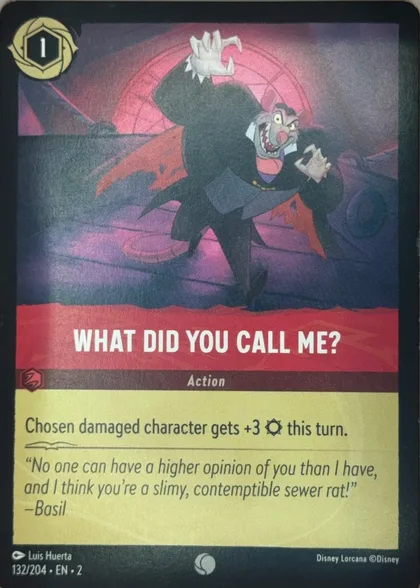 front of card