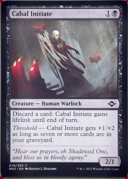 front of card