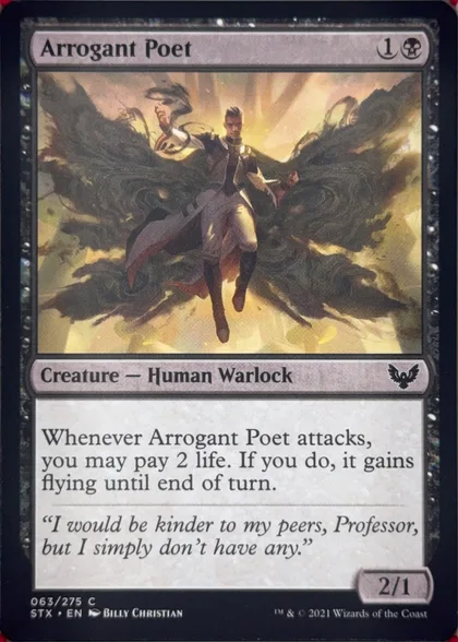 front of card