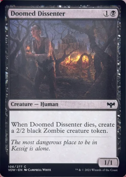 front of card