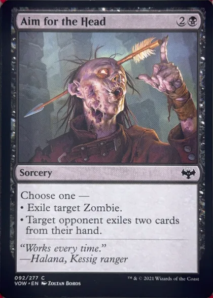 front of card