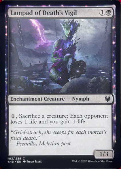 front of card