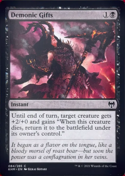 front of card