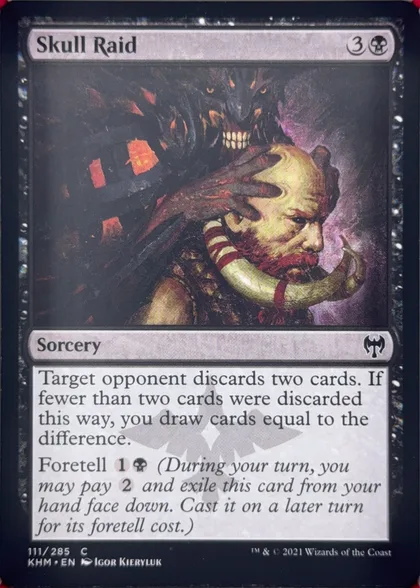 front of card