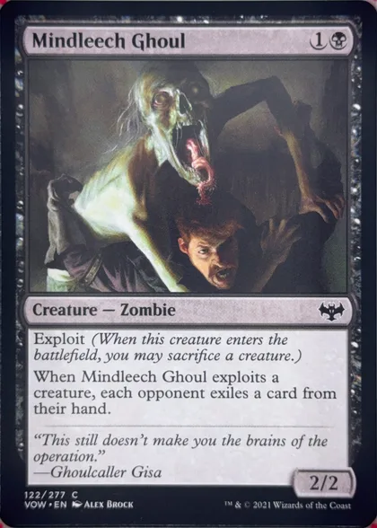 front of card