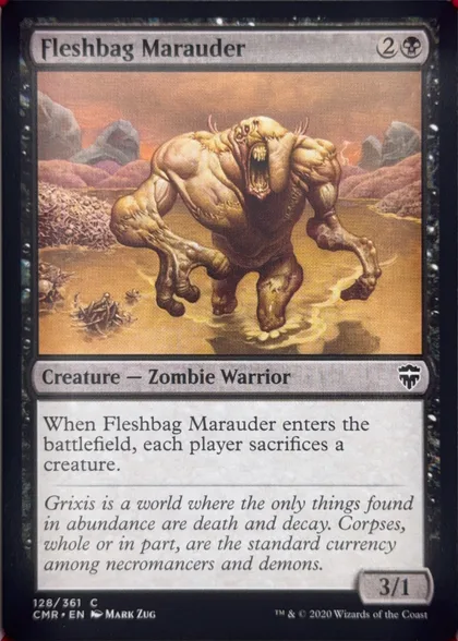 front of card
