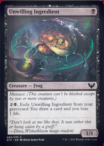 front of card