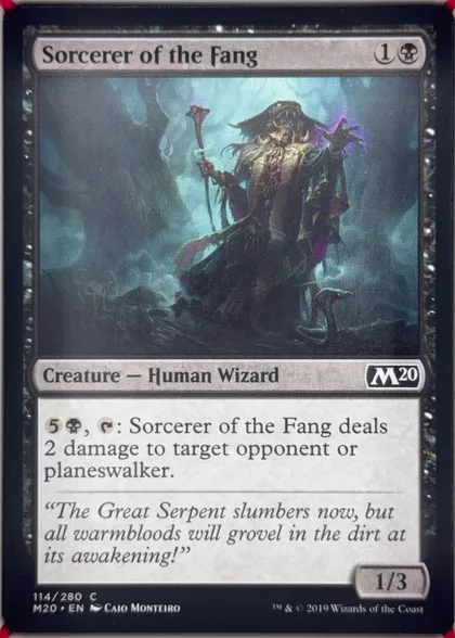 front of card