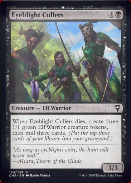 front of card