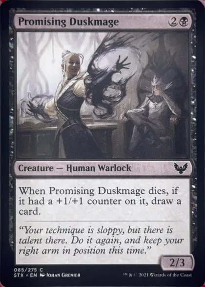 front of card