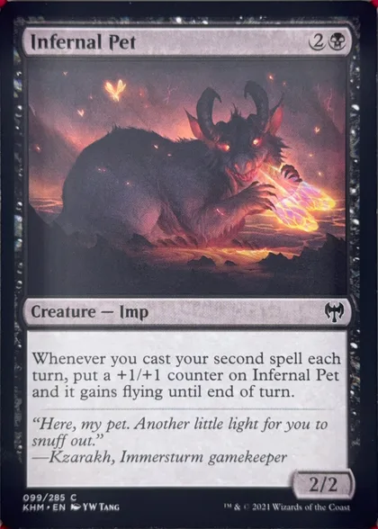 front of card