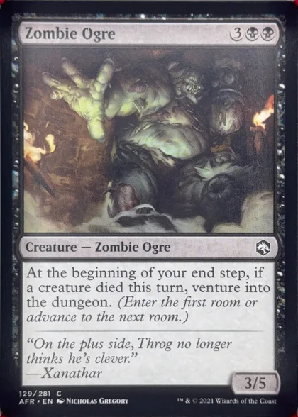 front of card