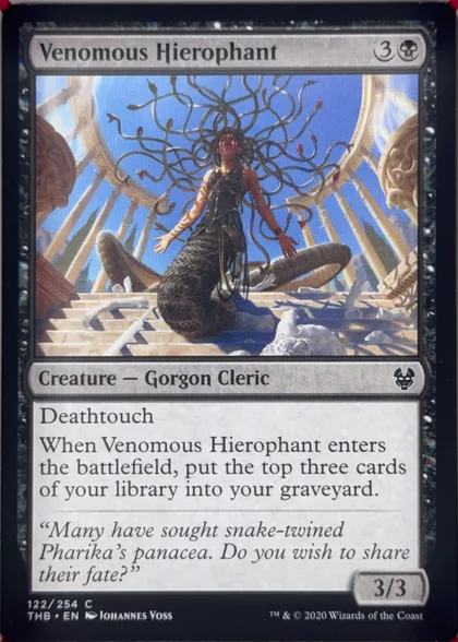 front of card
