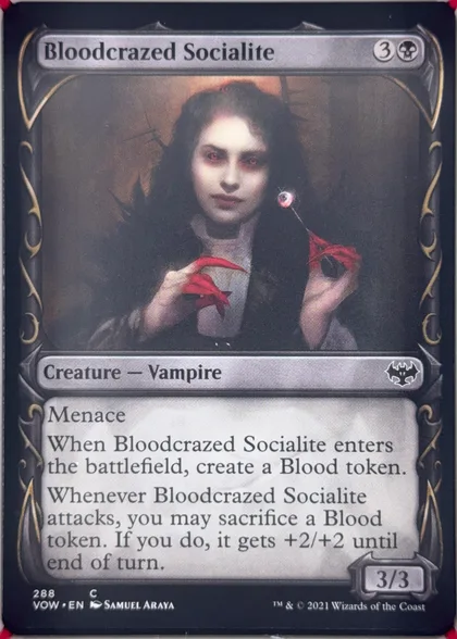 front of card