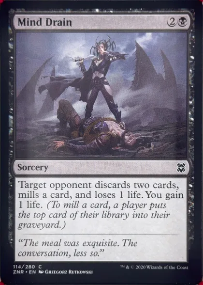 front of card