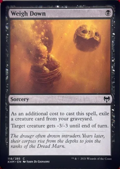 front of card