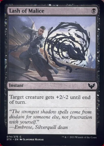 front of card