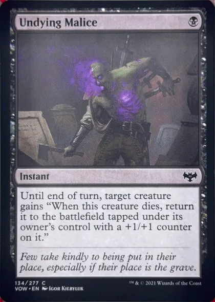 front of card