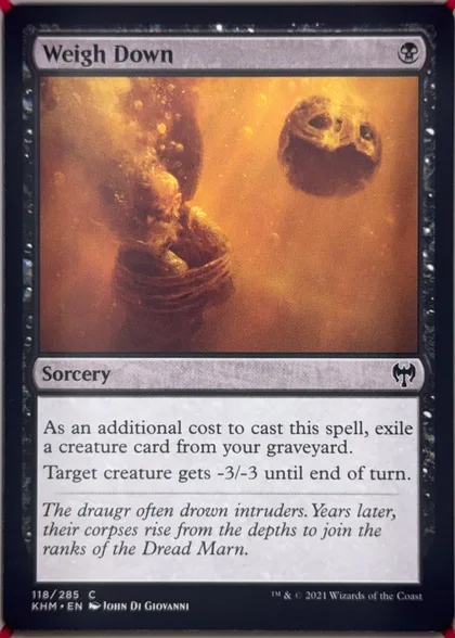 front of card
