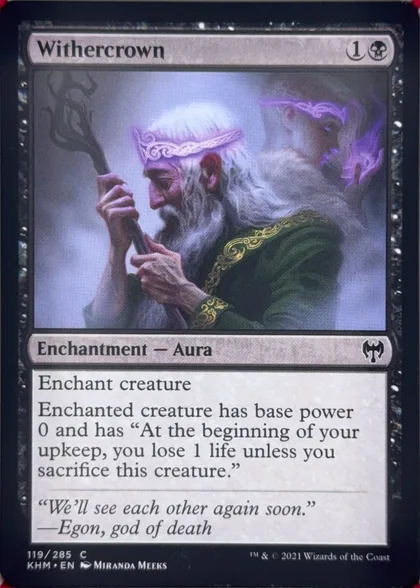front of card
