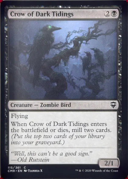 front of card