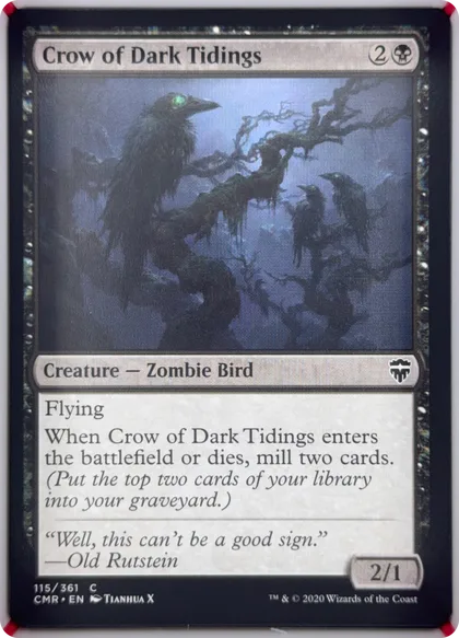 front of card