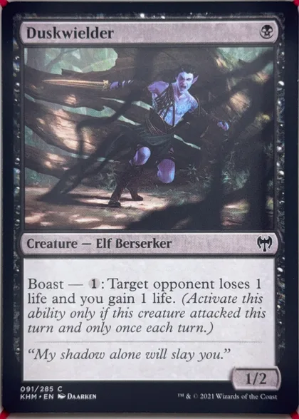 front of card