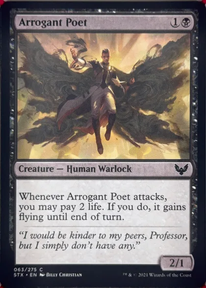 front of card